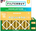 20x20x4 Air Filter MERV 11 Superior Pet & Allergy Defense - 3-Pack