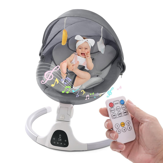 Portable Baby Swing with Music & Remote - GYARING