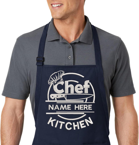 Personalized Embroidered Apron for Men & Women - Custom Name