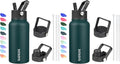 Insulated Water Bottles with Straw Lid - 27oz Stainless Steel