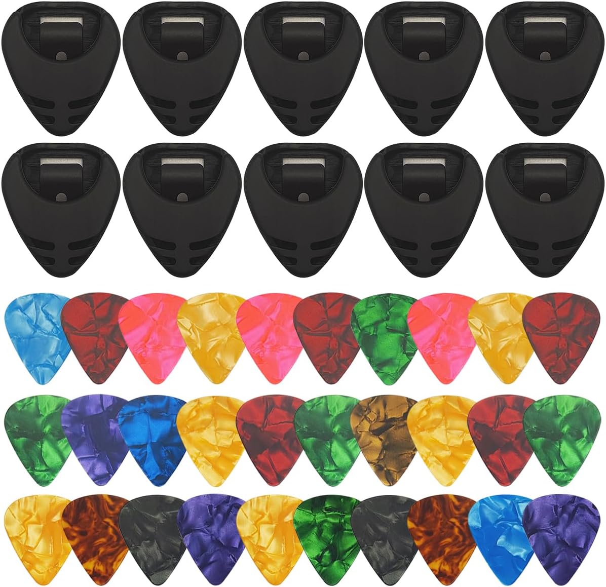SourceTon Guitar Accessories Set - 30 Picks, 10 Holders!