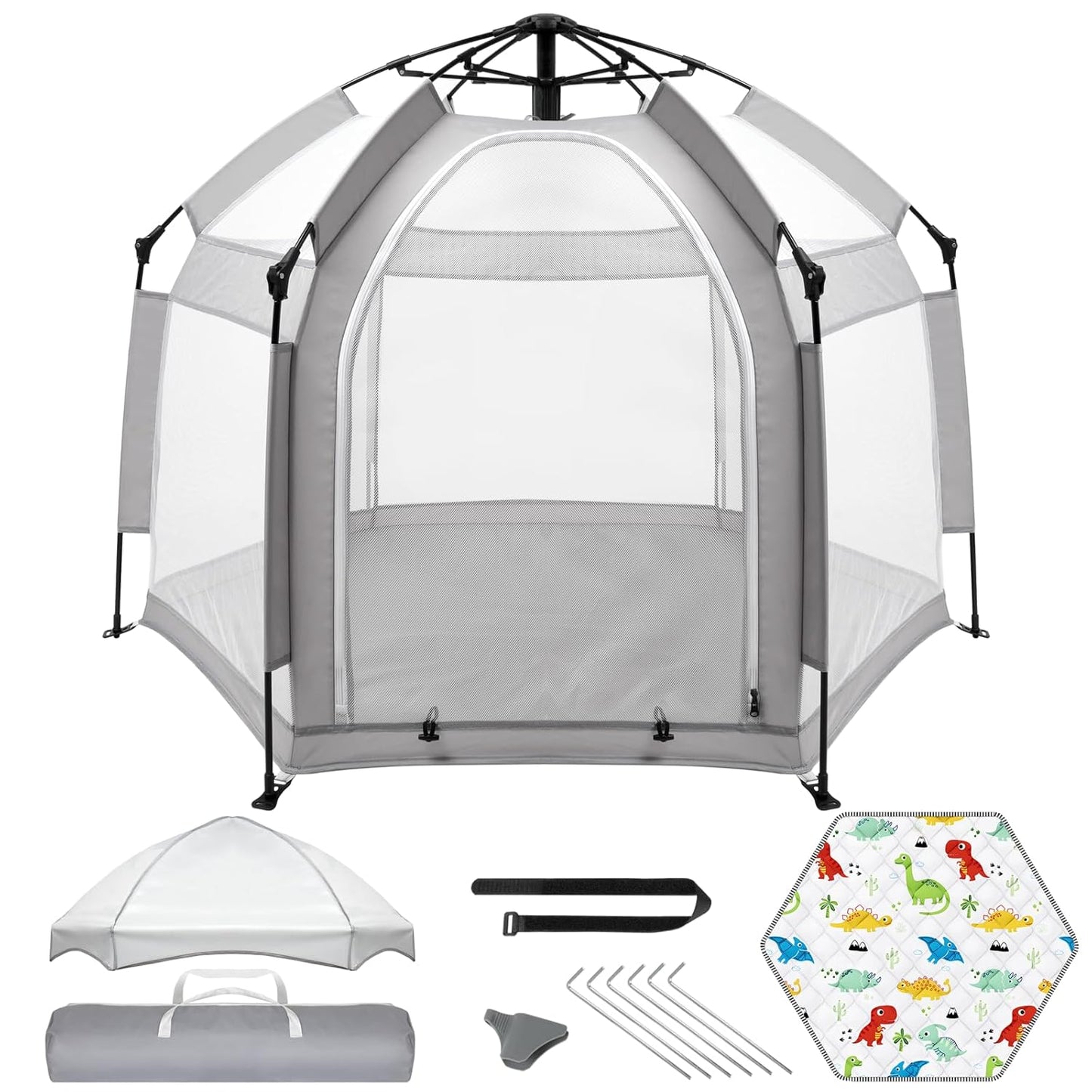 Palopalo Pop Up Baby Playpen with Canopy for Indoor & Outdoor