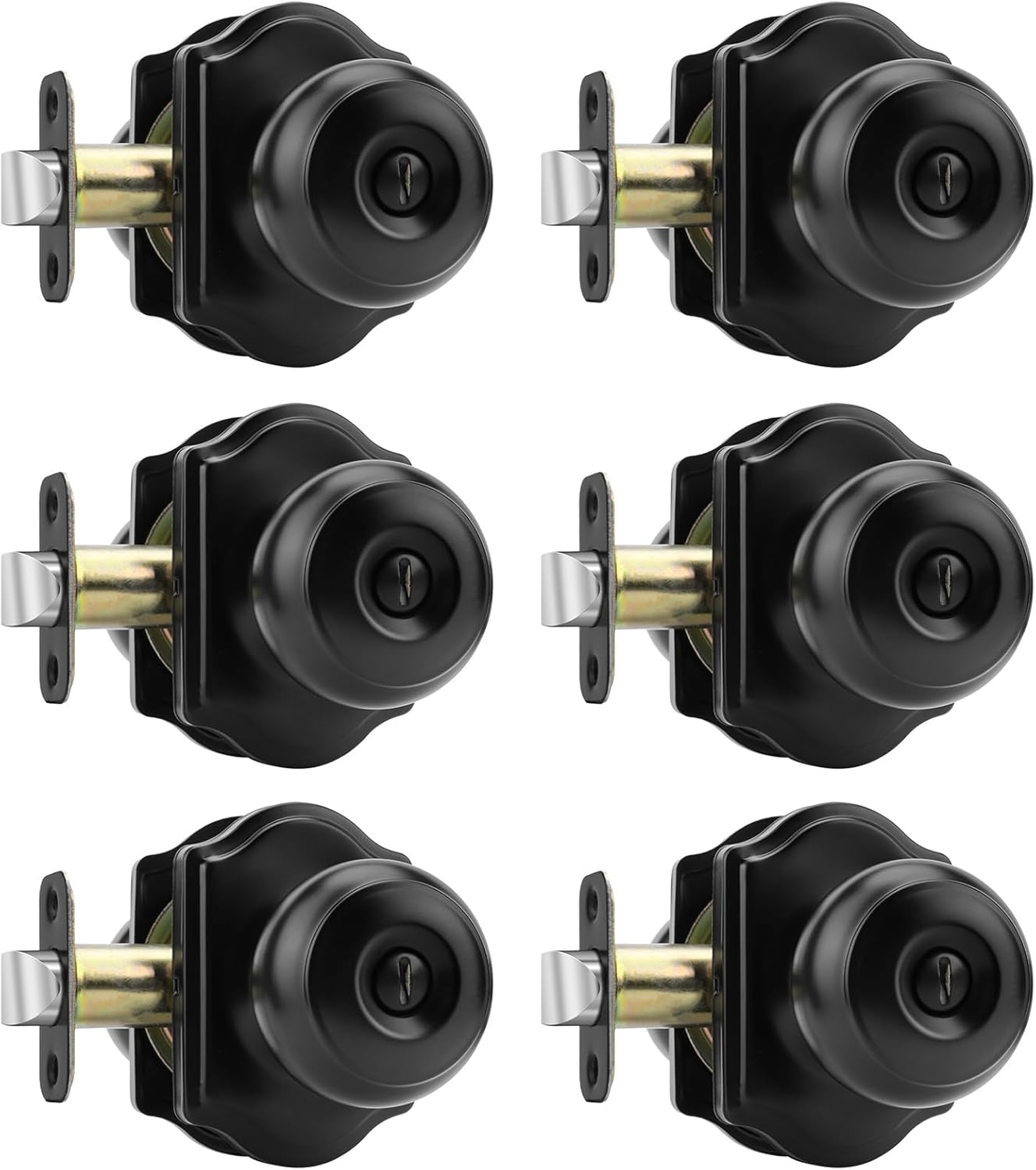 Haidms Black Door Knobs Interior for Privacy and Durability