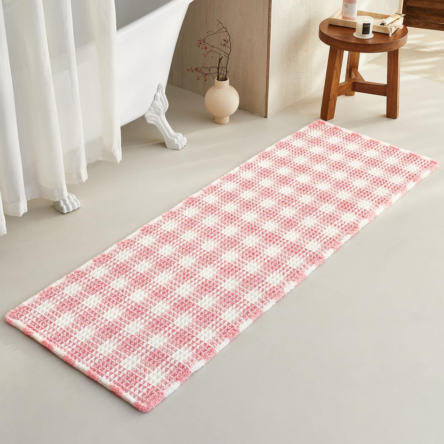 Waffle Runner Rug Bathroom Mat for Comfort and Style