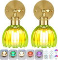 Battery Operated Wall Sconce with Remote Control - Dimmable RGB Set