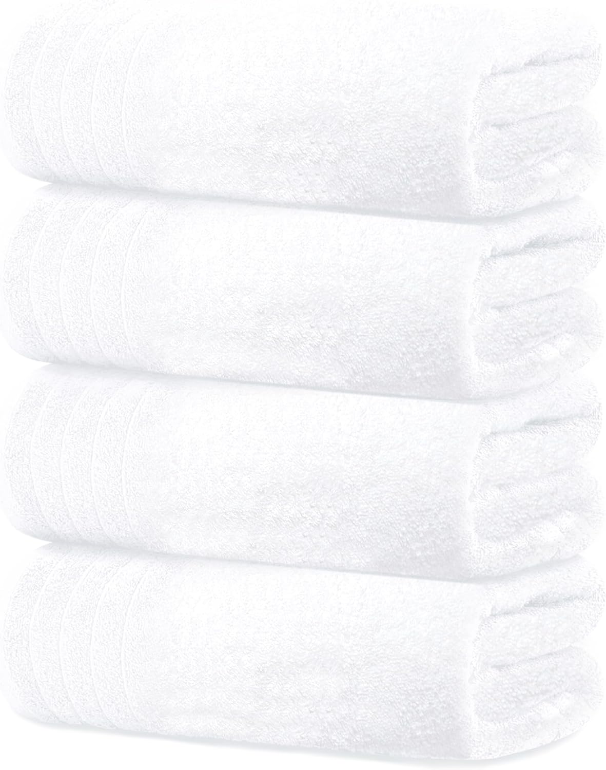 Extra Large Bath Towels Pack of 4, 100% Cotton, Soft & Absorbent