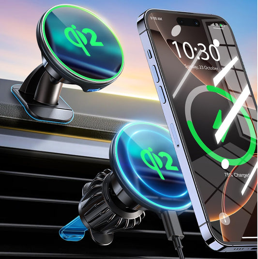 AREDAN 15W MagSafe Car Mount - Strong, Versatile, 360 Rotation