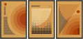 Bauhaus Framed Canvas Print 24x36x3 - Mid Century Minimalist Art