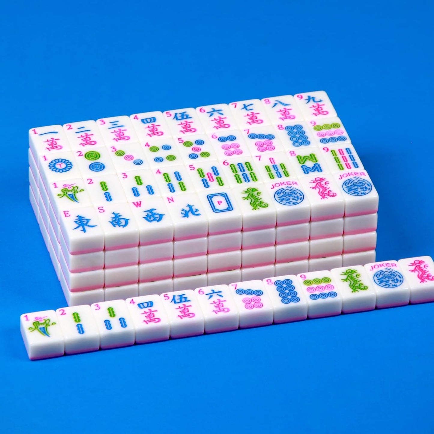 Pink American Mahjong Set with 166 Premium Tiles for Fun