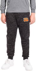 Ultra Game Boys' NFL Black Snow Fleece Jogger Sweatpants (Style 5XYM)