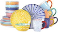 Selamica Ceramic Dinnerware Set for 6, 24-Piece - Scratch Resistant
