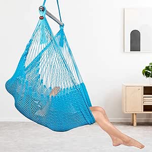Caribbean Hammock Swing Chair with Spreader Bar for Relaxation