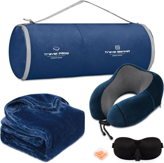 Travel Pillow and Blanket Set for Comfort on the Go