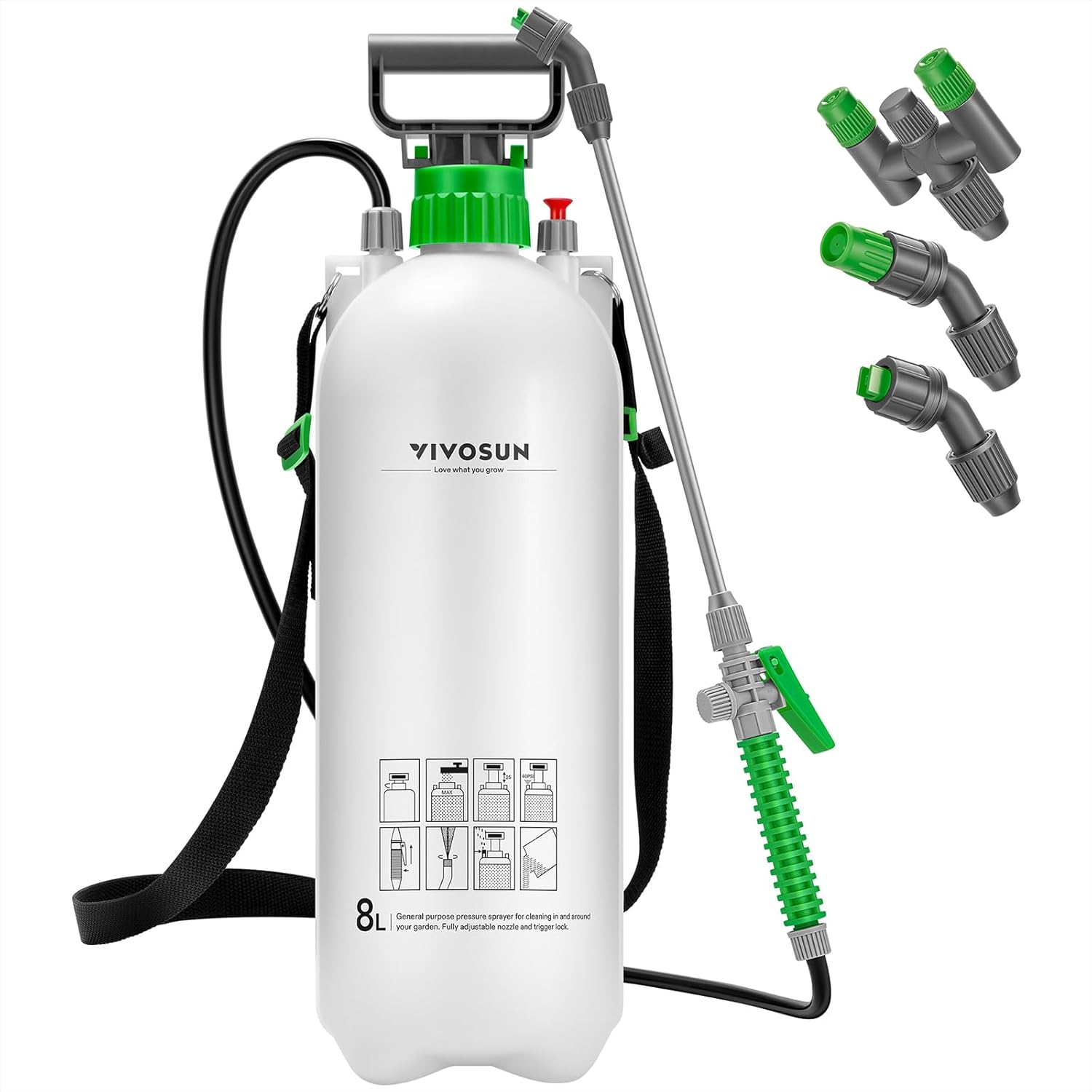 VIVOSUN 2.1 Gal Pump Sprayer for Plants, Weeds & Lawn Care