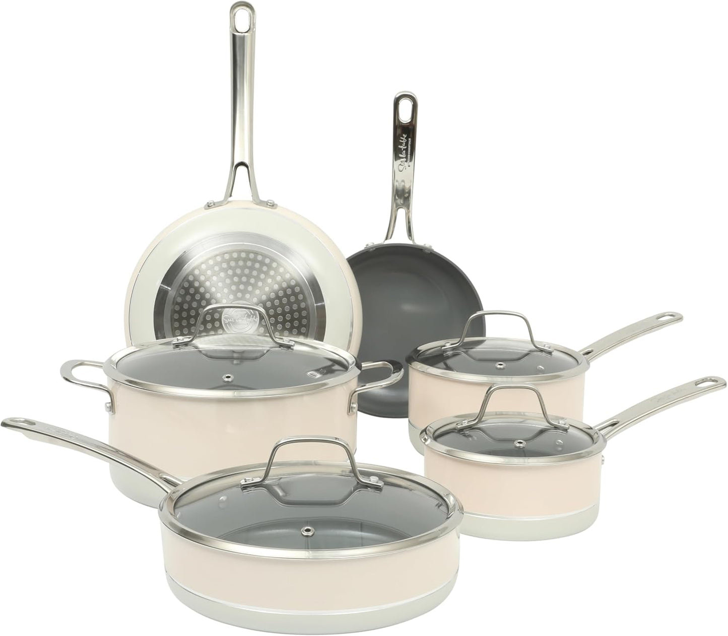 Viva La Cantina 10 Piece PFA Free Titanium Ceramic Cookware Set