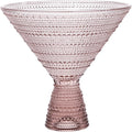 Fortessa Jupiter Beaded Hobnail Glass Martini Set of 4 - Pink