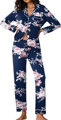 Ekouaer Pajamas for Women Long Sleeve Two-Piece Sleep Set - Soft Rayon