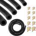 6.6ft Fuel Line Hose Kit 5PCS with 50 Clamps - High Pressure 300PSI