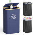 SpaceAid 26 Gallon Recycling Bin with Hands-Free Lid and Bags