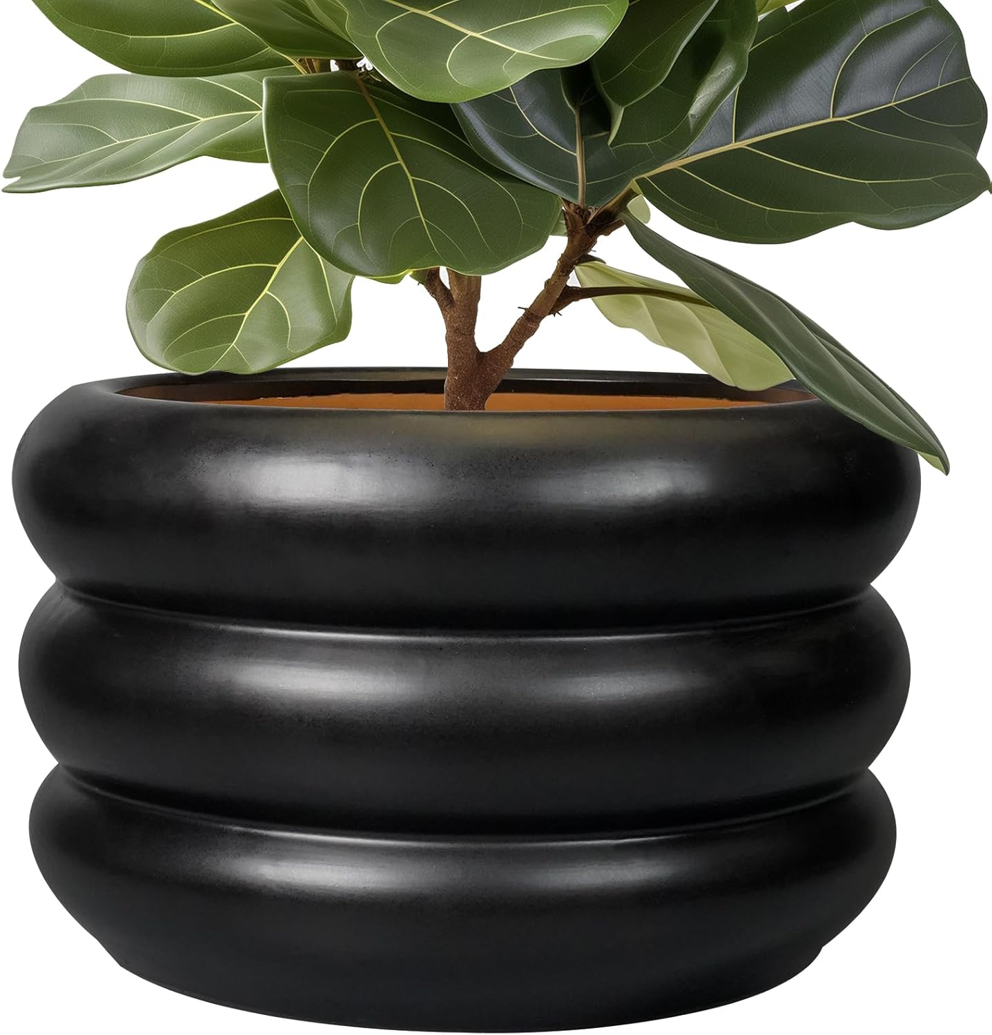 SQOWL Ceramic Flower Pot 13.5 Inch for Indoor and Outdoor Use