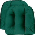 Sunbrella Tufted Wicker U-Shape Cushions Set of 2 - Canvas Forest