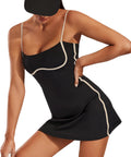 Womens Tennis & Golf Workout Dress with Built-In Shorts - Sleek Fit