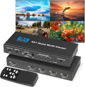 HDMI Multiviewer Switch 4x1 Seamless Quad Multi-Viewer - 4K 4 in 1