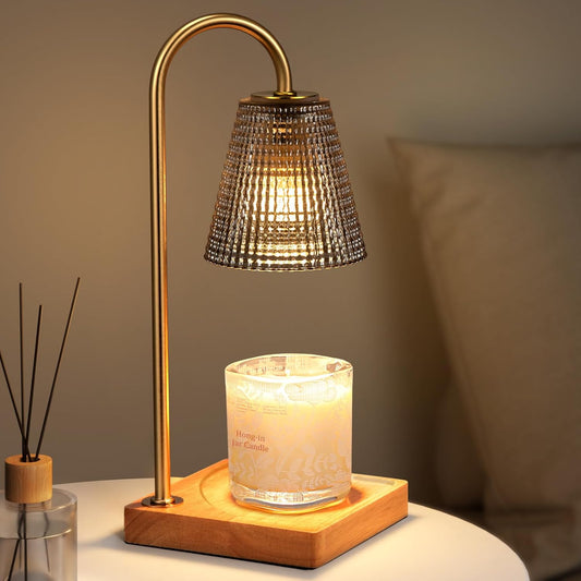 Hong-in Black and Gold Candle Warmer Lamp for Home Decor