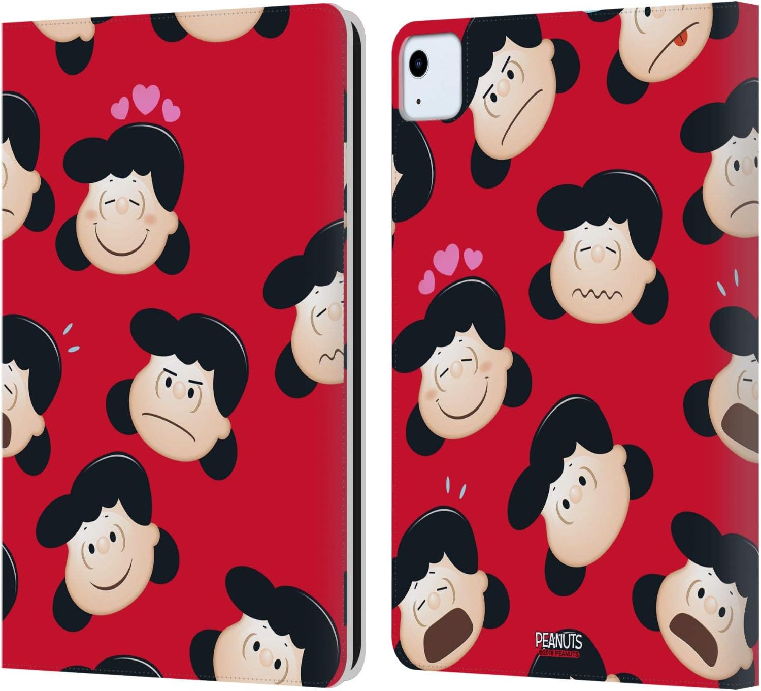 Peanuts Lucy Character Patterns Leather Wallet Case for iPad Air