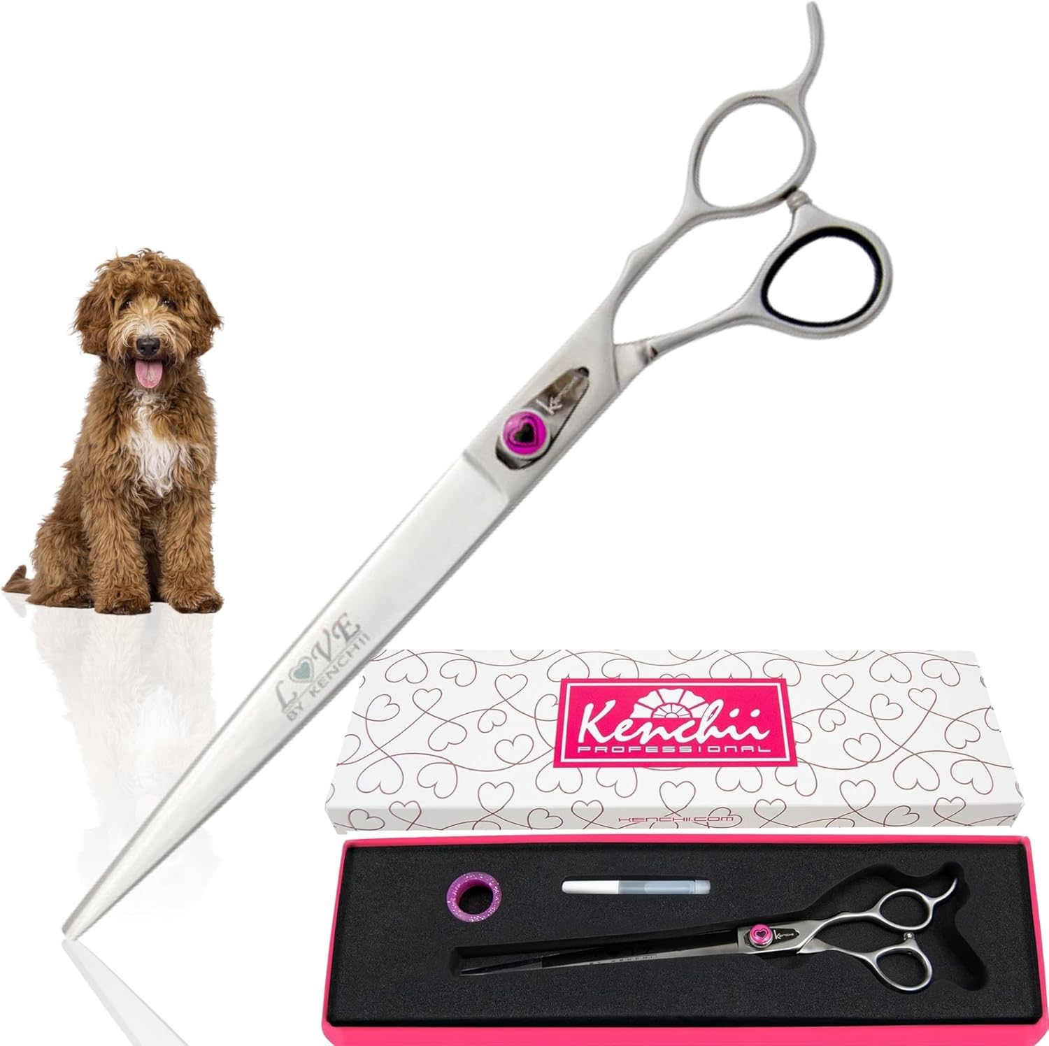 Kenchii Love Dog Grooming Scissors for Professional Grooming