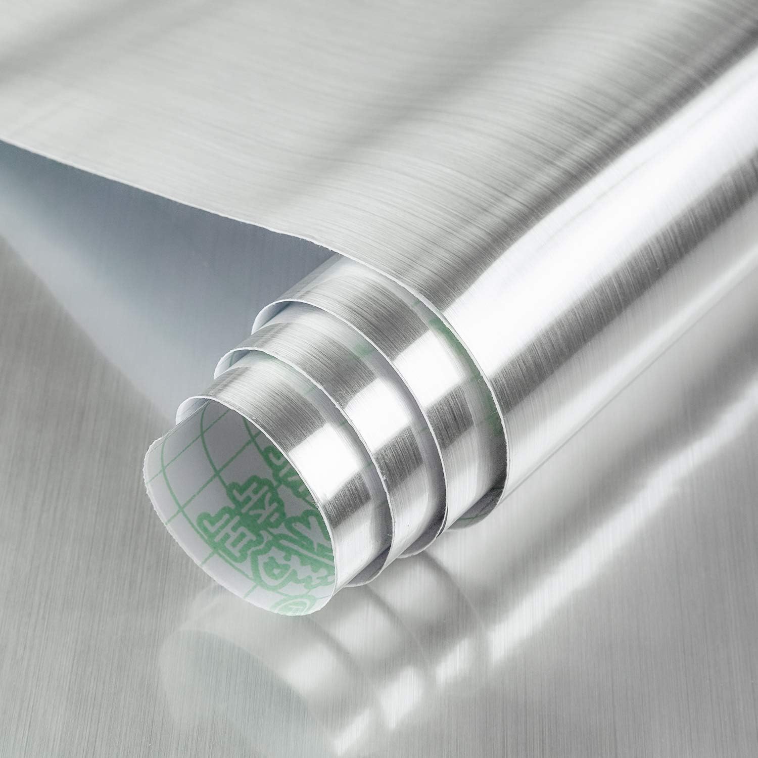 BAYYA Extra Wide Silver Stainless Steel Contact Paper for Kitchen
