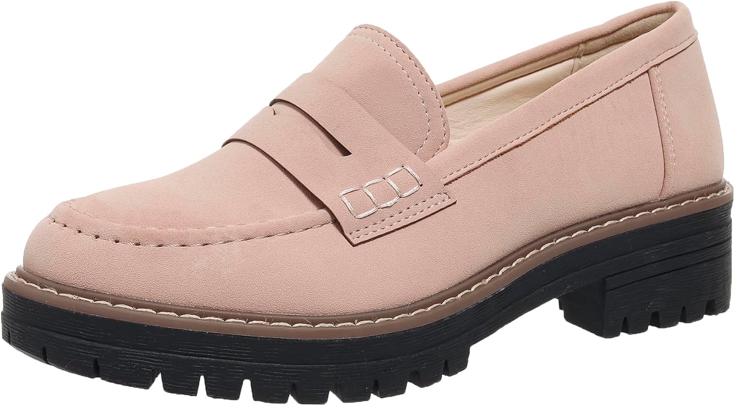 Womens Loafers Shoes Platform Chunky Penny Loafer for Comfort