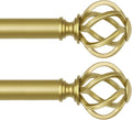 2 Pack Curtain Rod 32 to 58 in Telescoping Rods - Heavy Duty Window