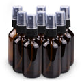 8-Pack Amber Glass Spray Bottles - Fine Mist 2oz