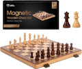 15 Inch Magnetic Wooden Chess Set for Adults & Kids - Folding Travel