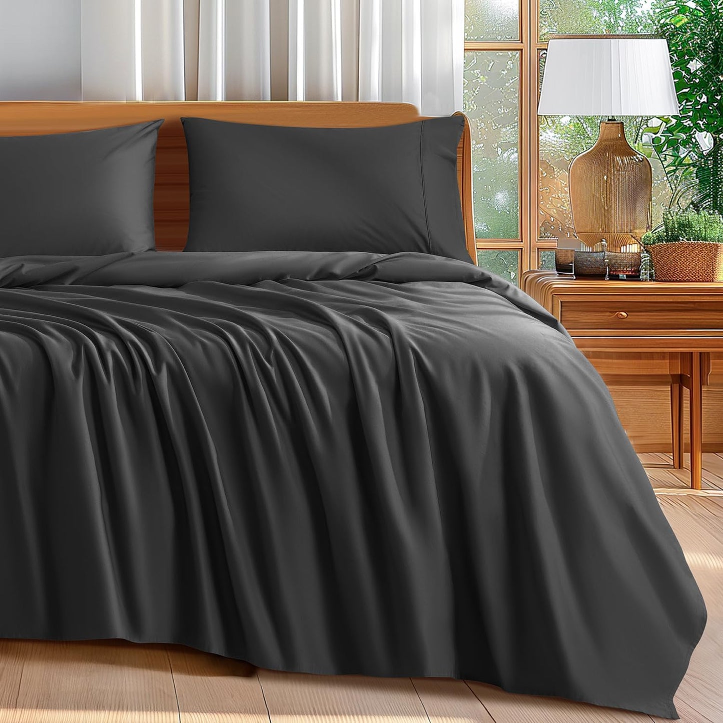 100% Cotton Queen Size Sheets Set for Luxury Comfort and Style