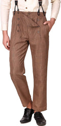 Steampunk Victorian Pants for Men - 100% Cotton High-Waist