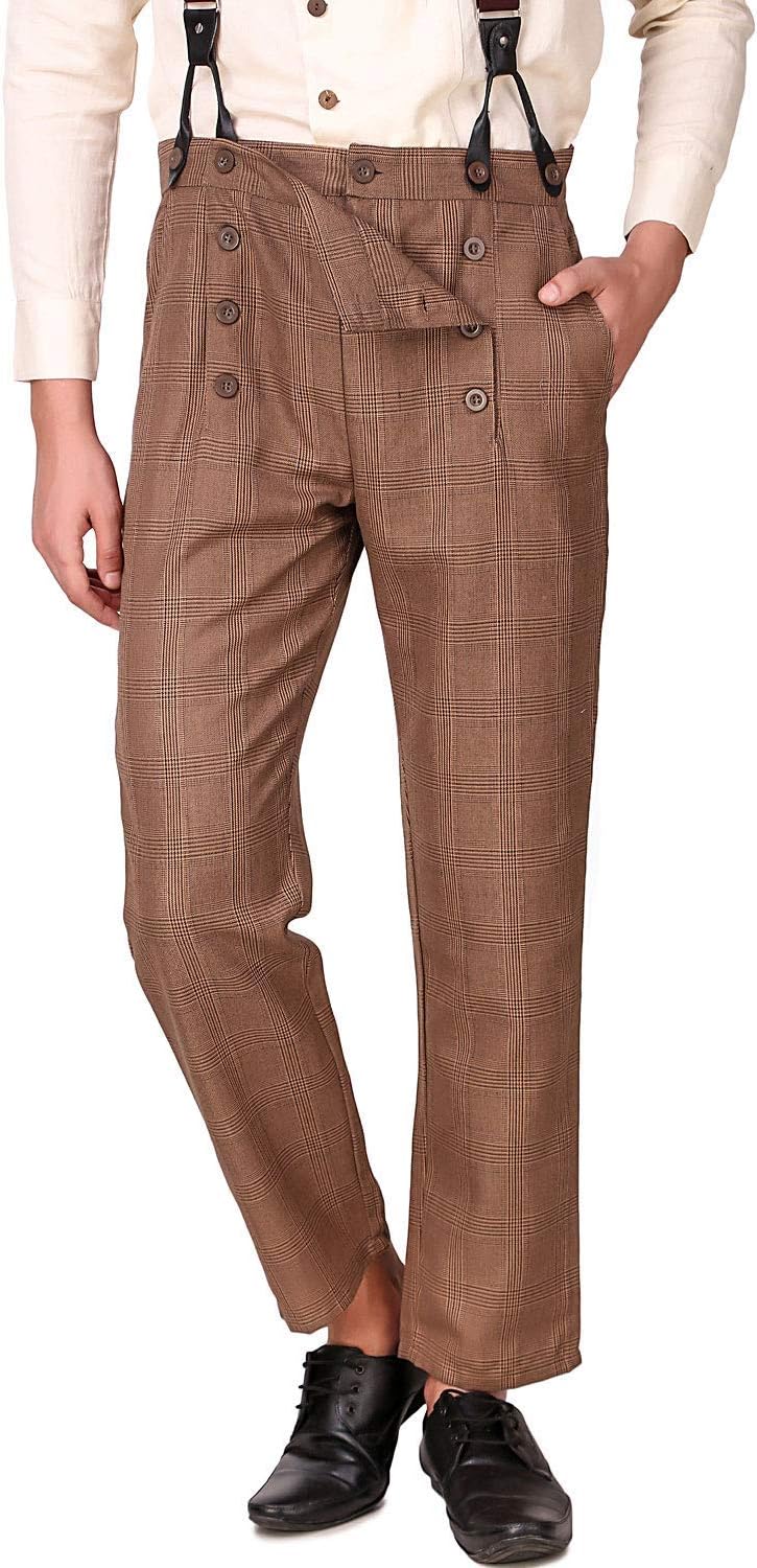 Steampunk Victorian Cosplay Costume Architect Men's Pants Trousers