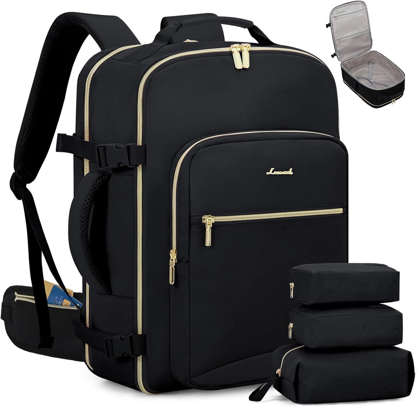 LOVEVOOK Travel Backpack for Women with Adjustable Waist Strap