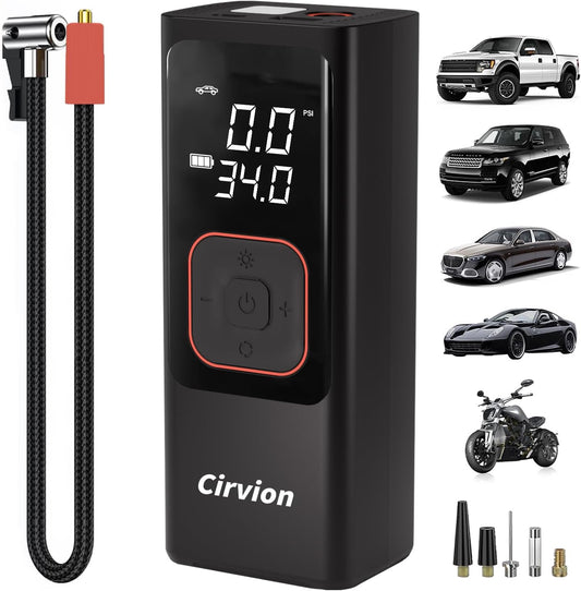 Speed Up Tire Inflation! Cirvion Cordless Air Compressor
