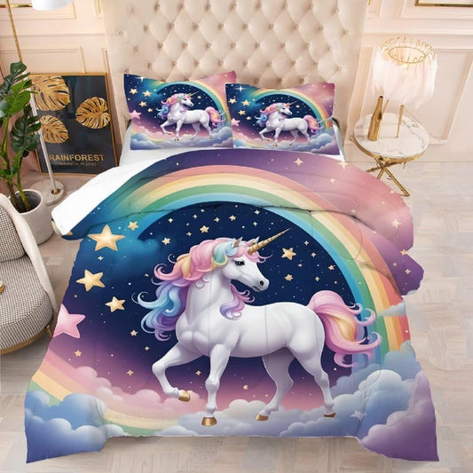 Unicorn Galaxy Comforter Set for Full Size Beds - Dreamy Design