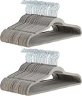 Slim Velvet Non-Slip Suit Clothes Hangers Pack of 100 - Space Saving