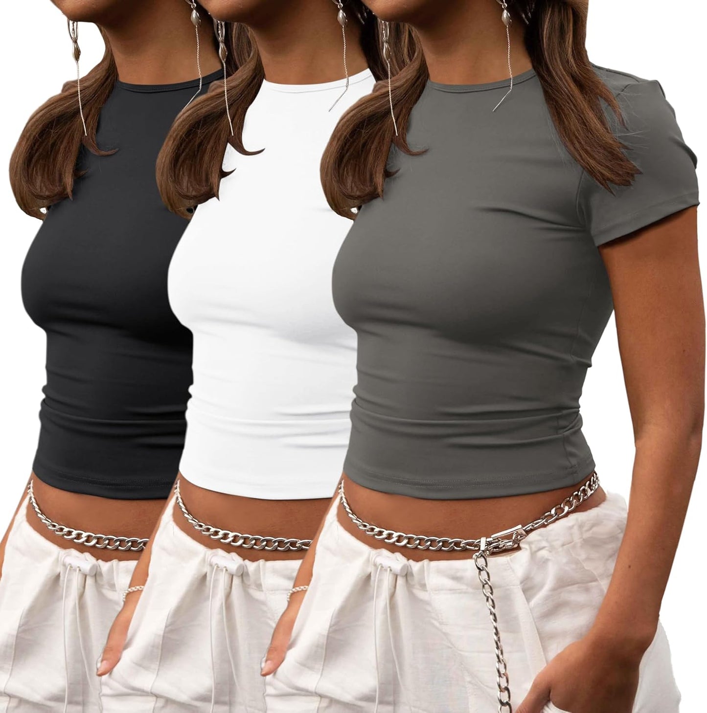 ZHENWEI Summer Crop Tops - Stylish Compression Tees