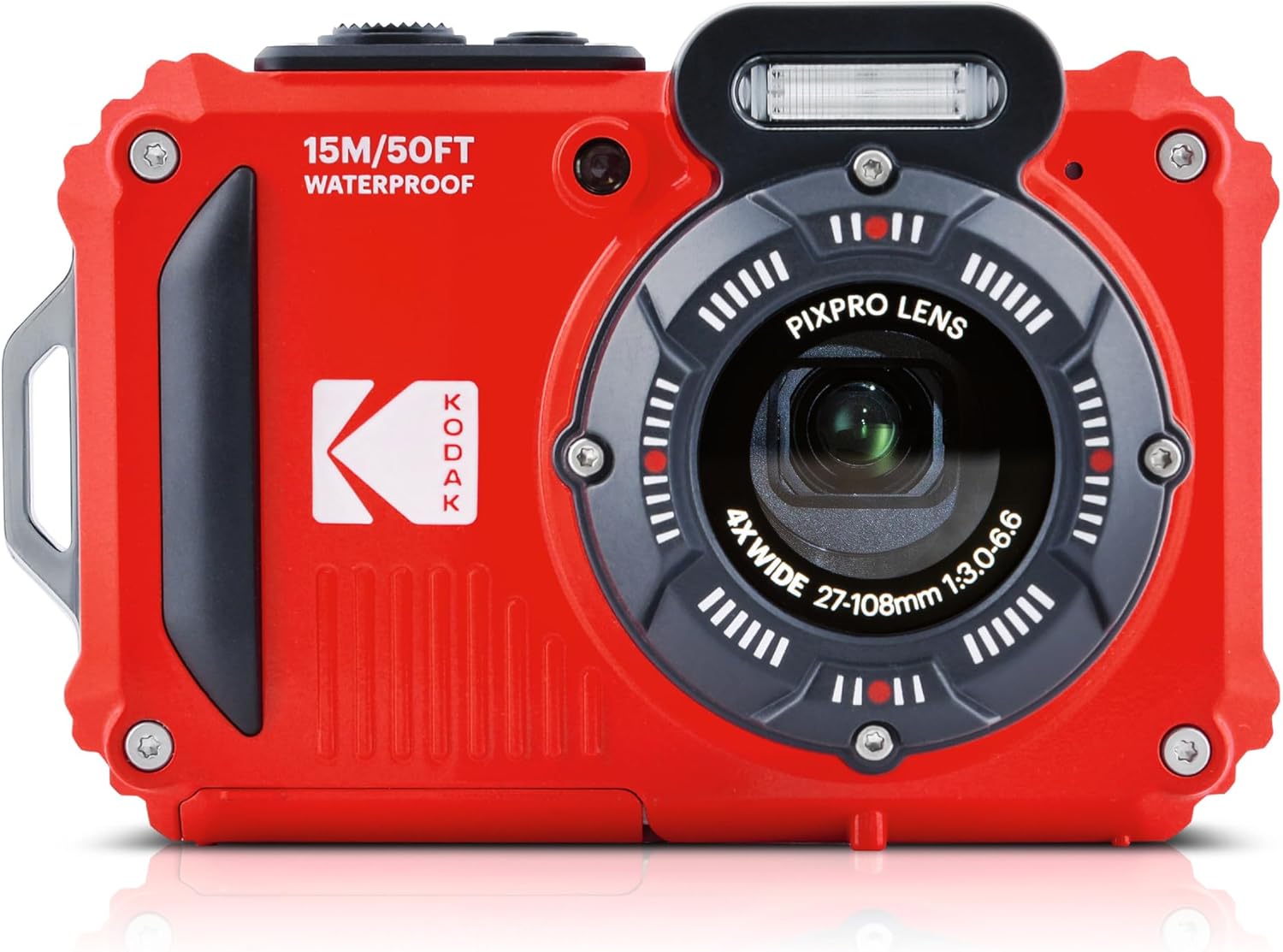 Waterproof 16MP Camera: KODAK PIXPRO WPZ2 in Red