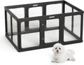 Acrylic Dog Playpen Indoor - Modern Clear Pet Pen for Small Dogs