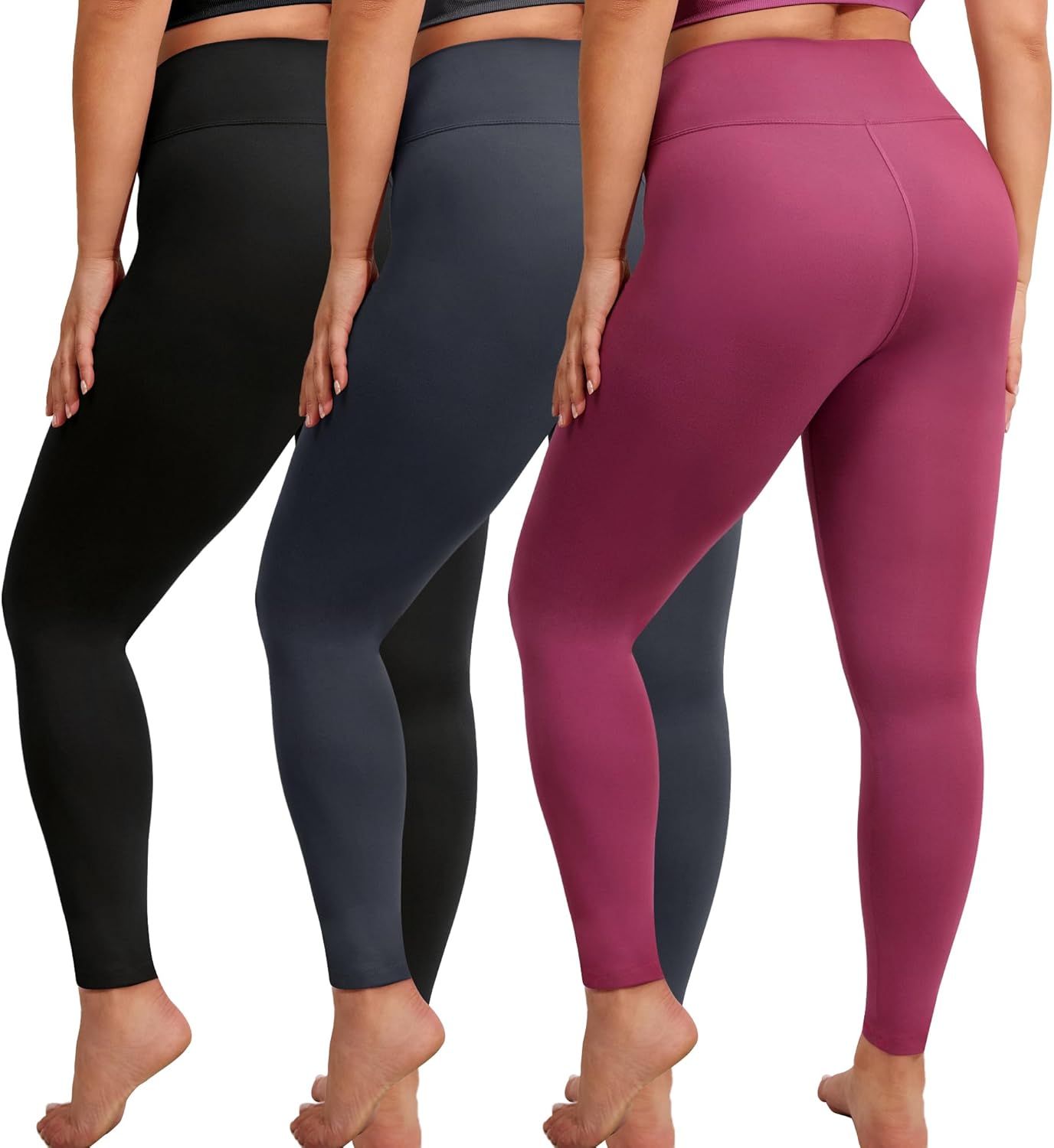 VALANDY Creamlush Plus Size Leggings for Women - Soft Stretchy Yoga