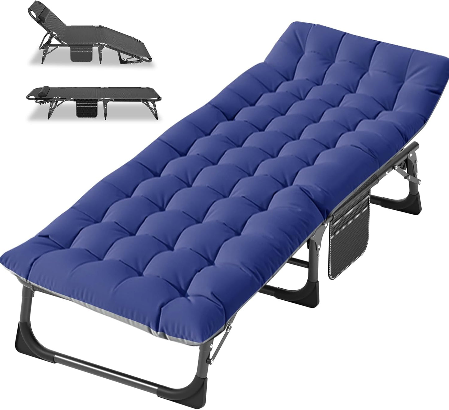 Folding Camping Cot for Extra Comfort and Heavy Duty Support