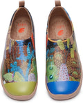 UIN Women's Fashion Floral Art Sneaker Painted Canvas Slip-On