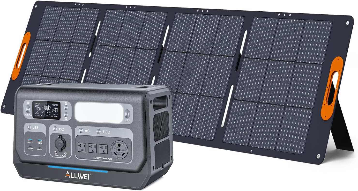 ALLWEI LiFePO4 Portable Power Station for Outdoor Adventures