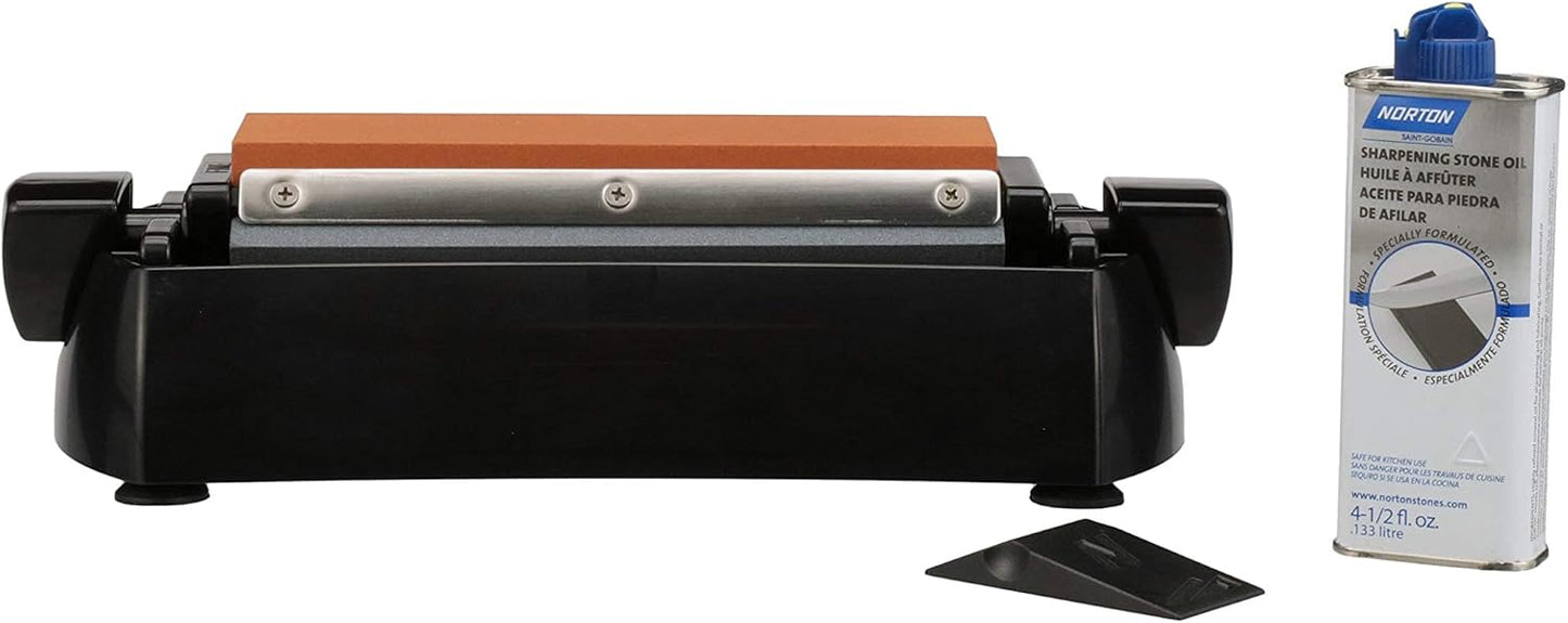 Norton IM200 Knife Sharpener Oil Stone Kit for Precision Edges